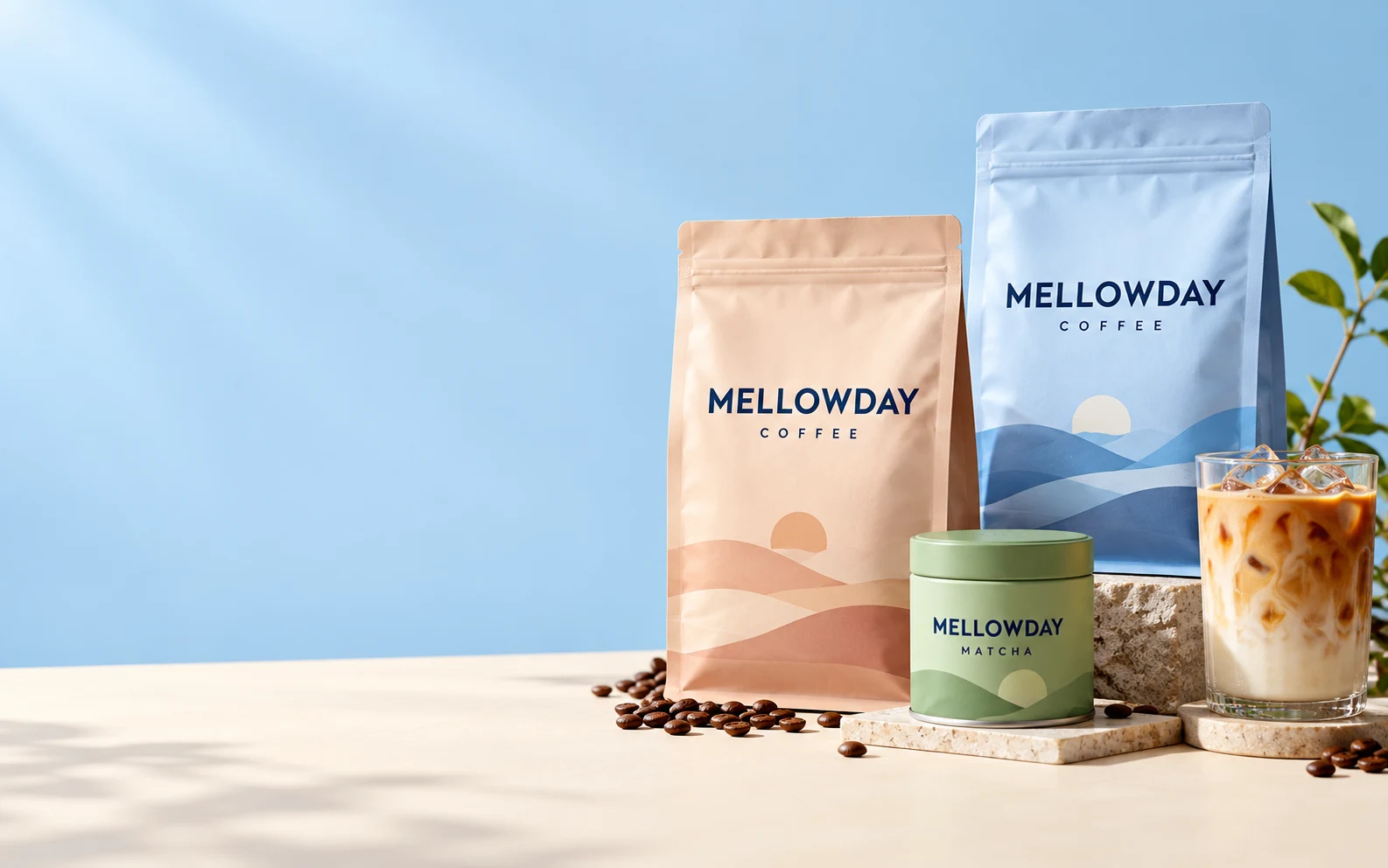 MELLOWDAY 咖啡、抹茶与冰拿铁
